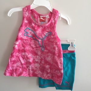 BRAND NEW PUMA TANK AND SHORTS MATCHING SET